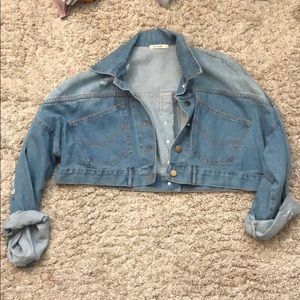 Blue cropped jean jacket